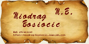 Miodrag Bosiočić vizit kartica